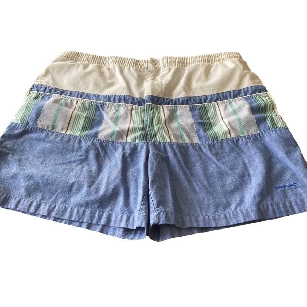Vintage 80s Mens Swim Shorts XL Pierre Cardin preppy quilted good condition.